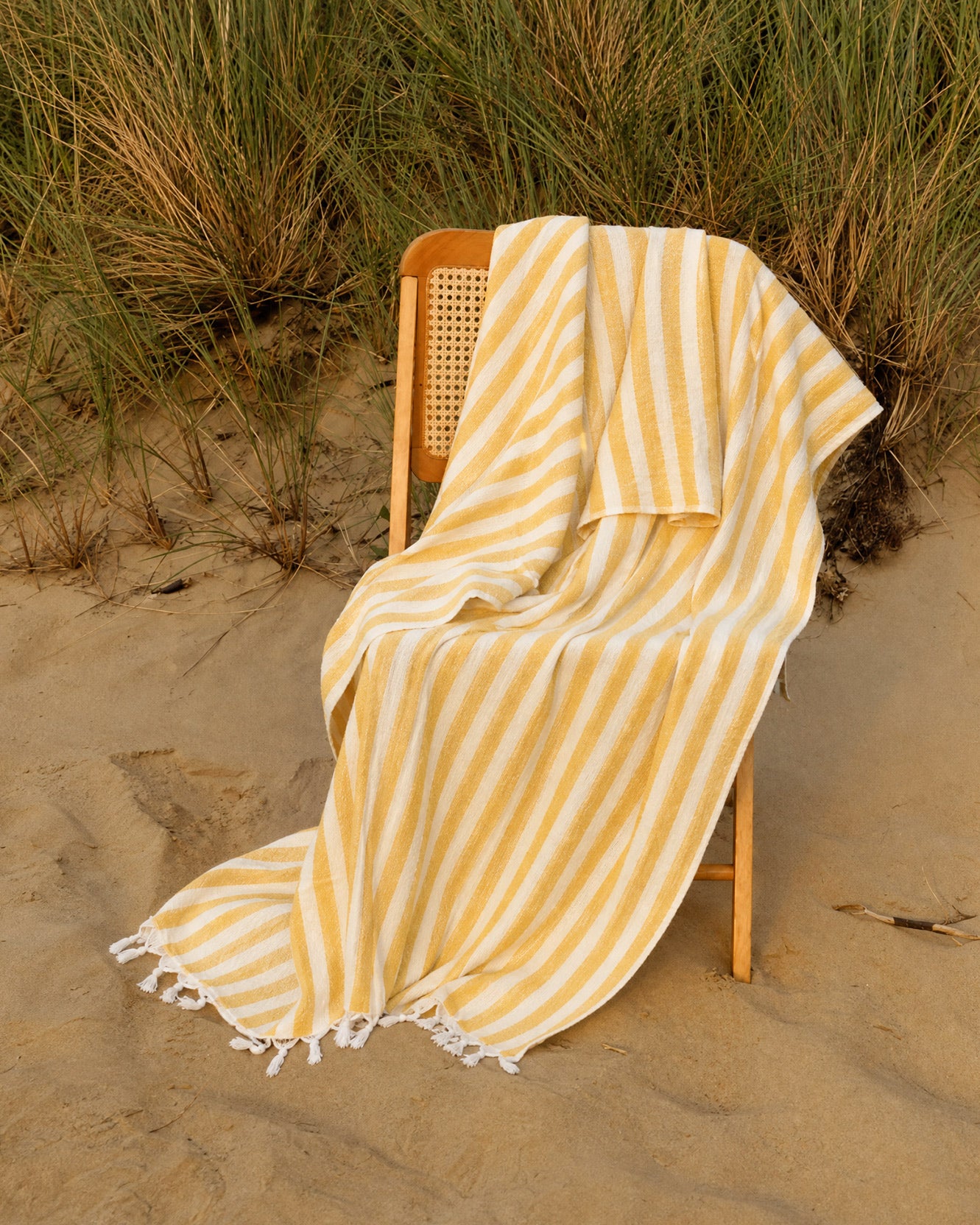 Sole Stripe Beach Blanket Ochre
