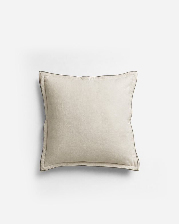Sunday Citizen Amalfi Throw Pillow in Off White - Charcoal