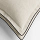 Sunday Citizen Amalfi Throw Pillow in Off White - Charcoal