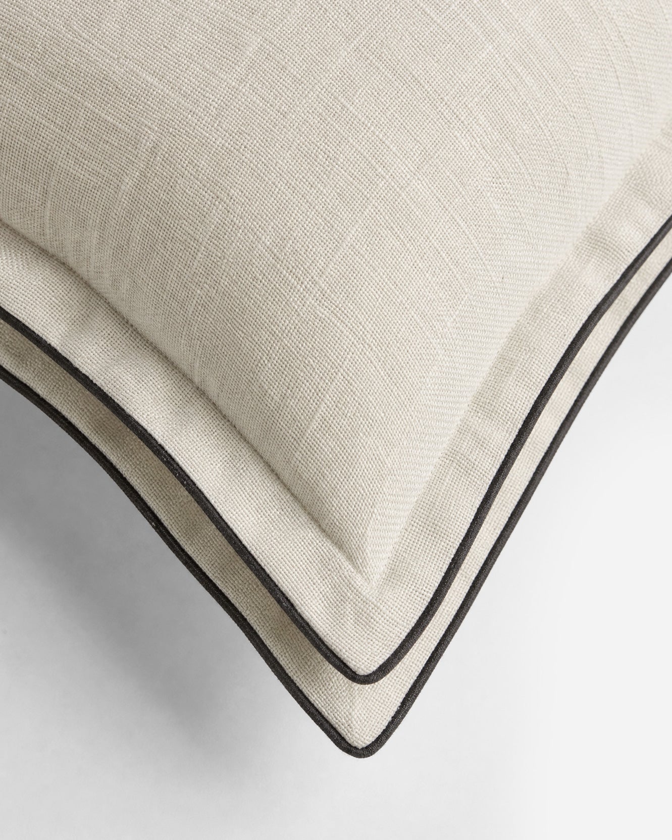 Sunday Citizen Amalfi Throw Pillow in Off White - Charcoal