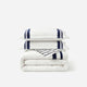 Sunday Citizen Amarena Snug Striped Comforter in Midnight - Off White