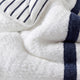 Sunday Citizen Amarena Snug Striped Comforter in Midnight - Off White