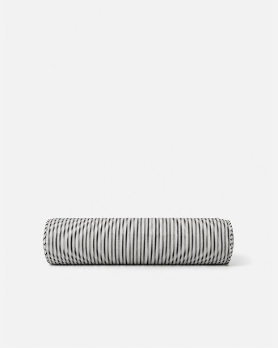 Sunday Citizen Azurro Bolster Pillow in Off White - Charcoal
