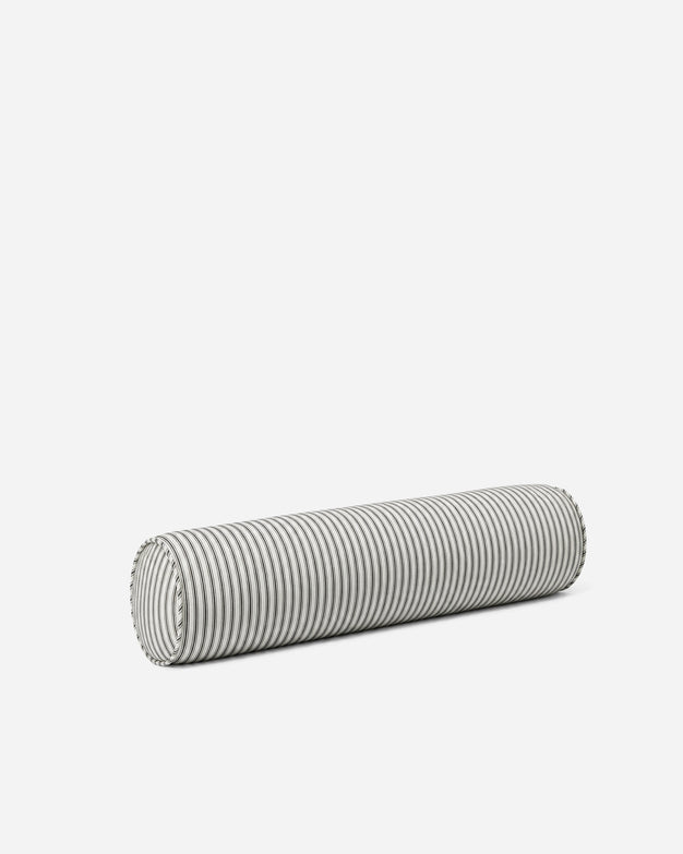 Sunday Citizen Azurro Bolster Pillow in Off White - Charcoal