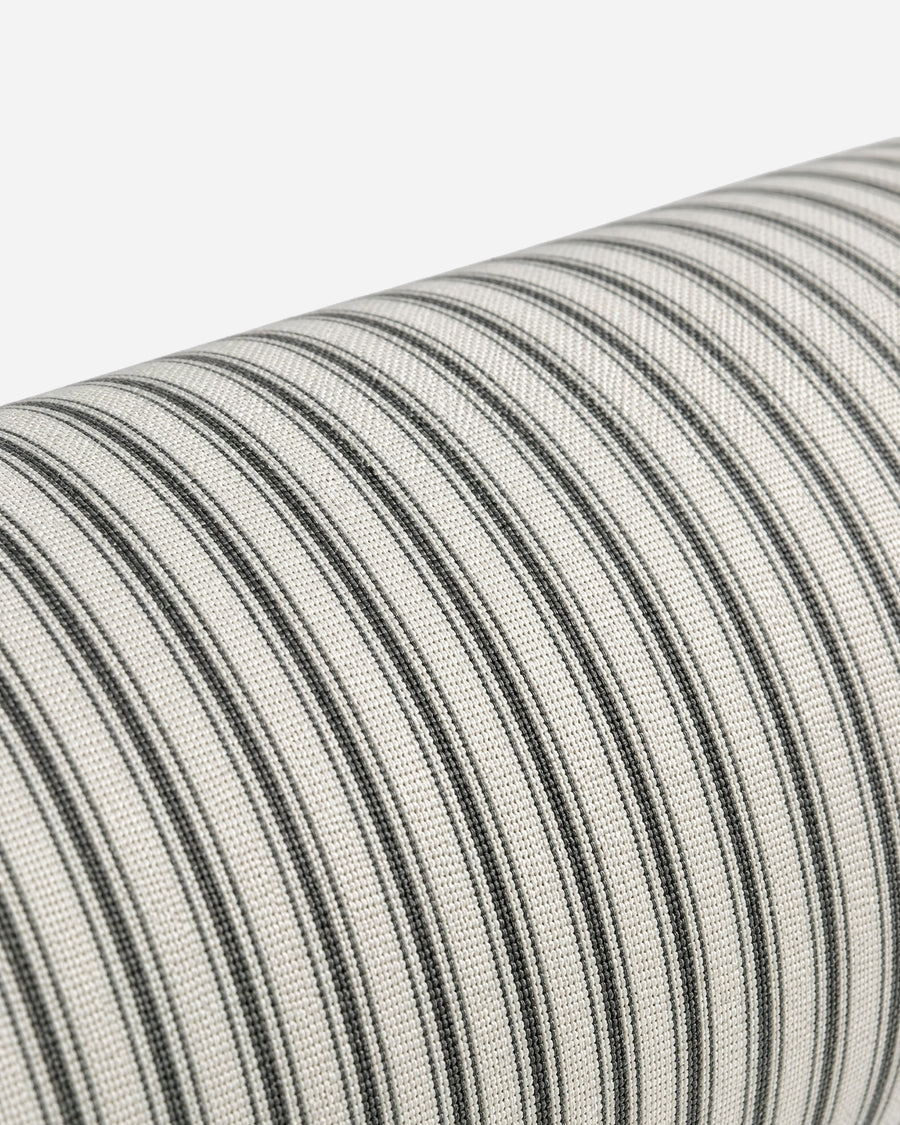 Sunday Citizen Azurro Bolster Pillow in Off White - Charcoal