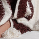 Sunday Citizen Braided Snug two tones Lite Throw in White - Fig close-up of soft fabric texture