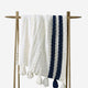 Sunday Citizen Braided Snug two tones Lite Throw in White - Midnight 