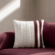 Snug Braided Two-Stripes Throw Pillow White - Fig