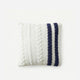 Sunday Citizen Braided Snug two tones Lite Throw Pillow in White - Midnight 