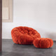 Ciel Chair Ottoman Set Red