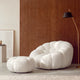 Ciel Chair Ottoman Set White