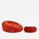 Ciel Chair Ottoman Set Red