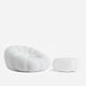 Ciel Chair Ottoman Set White