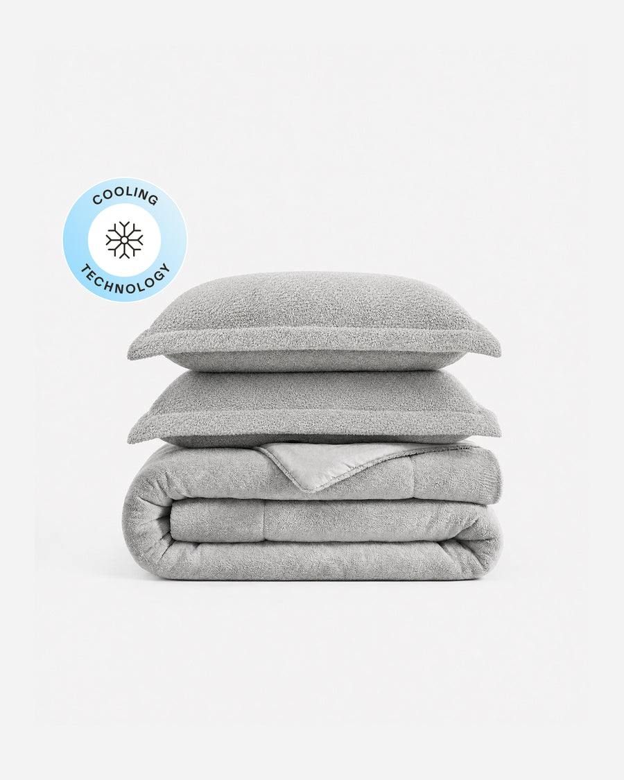 Cloud Cool Cooling Comforter Bundle Off Cloud Gray