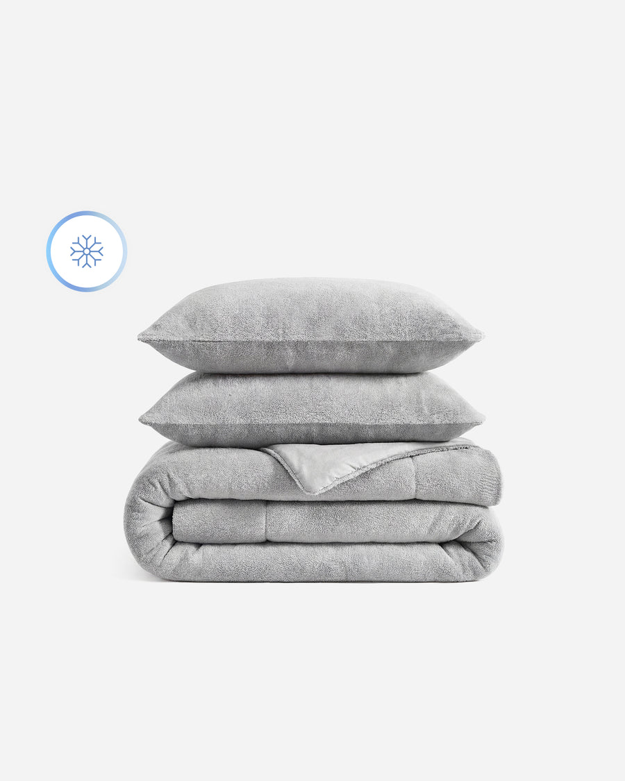 Cloud Cool Cooling Comforter bundle Cloud Gray