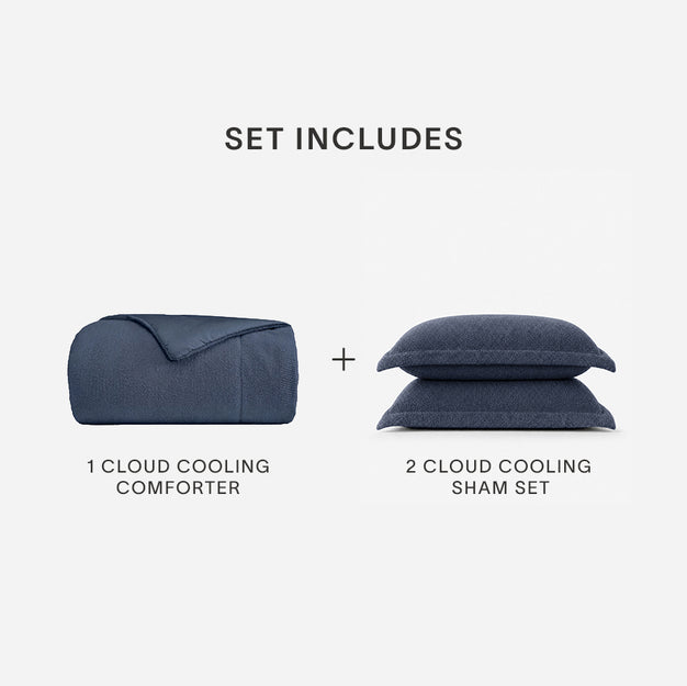Sunday Citizen Cloud Cool Cooling Comforter Bundle Midnight