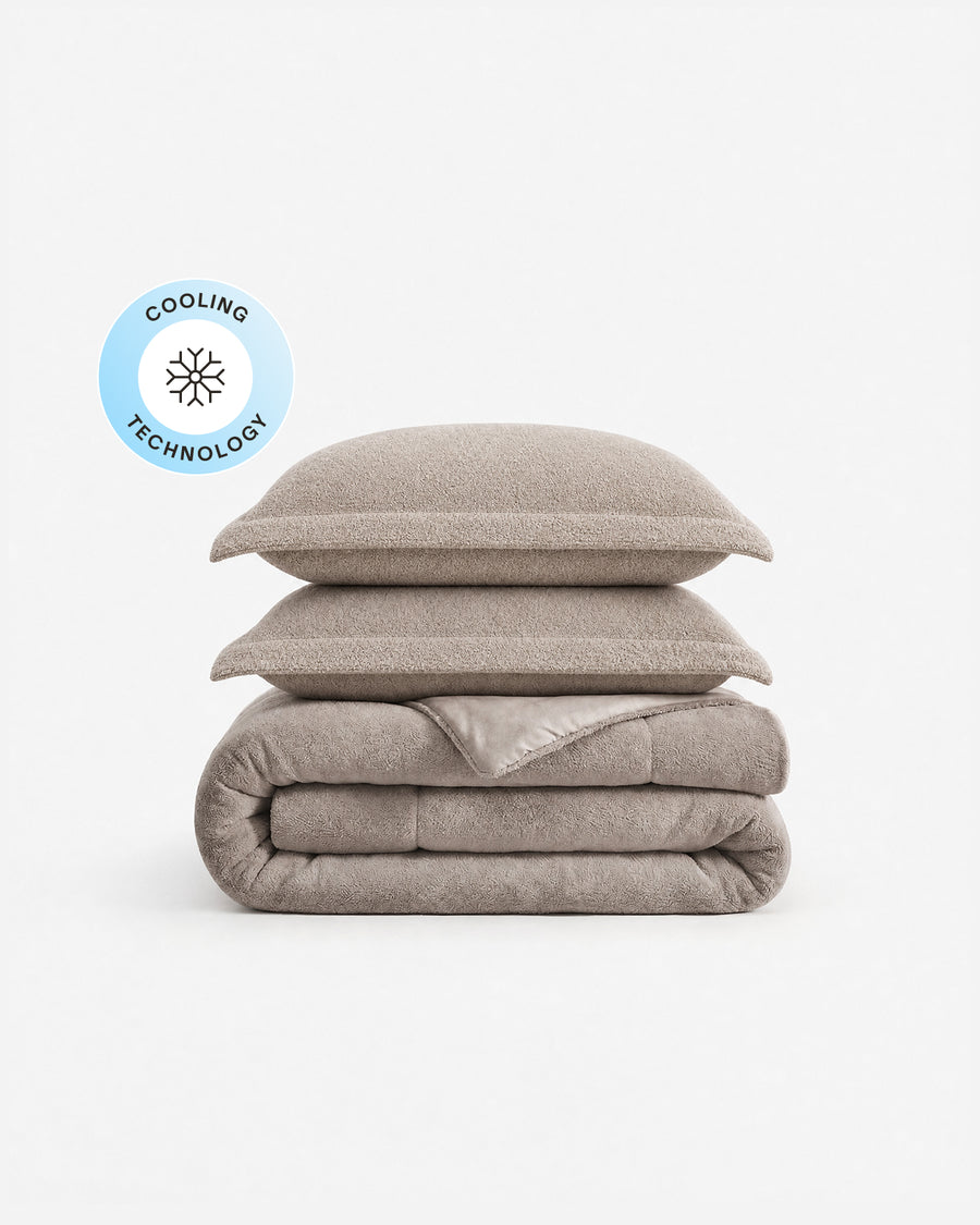 Cloud Cool Cooling Comforter Bundle Taupe