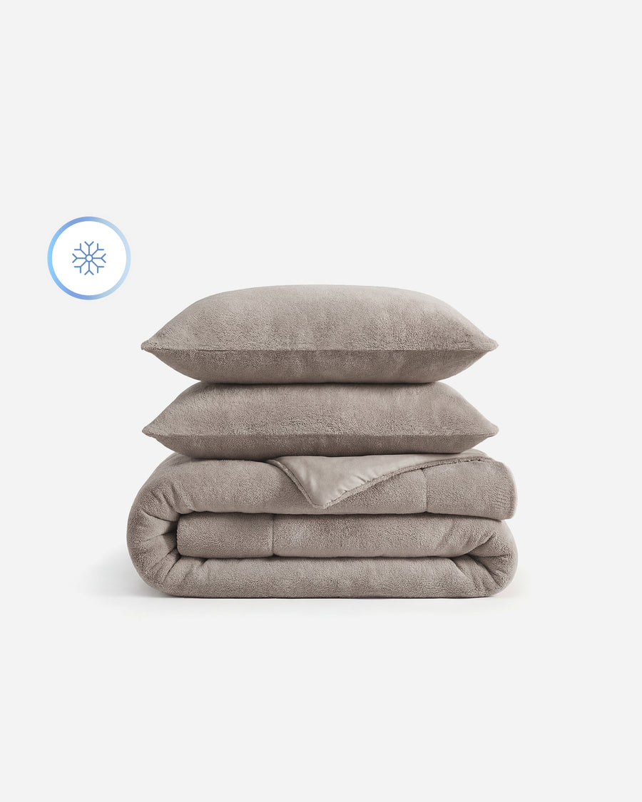 Cloud Cool Cooling Comforter Bundle Taupe