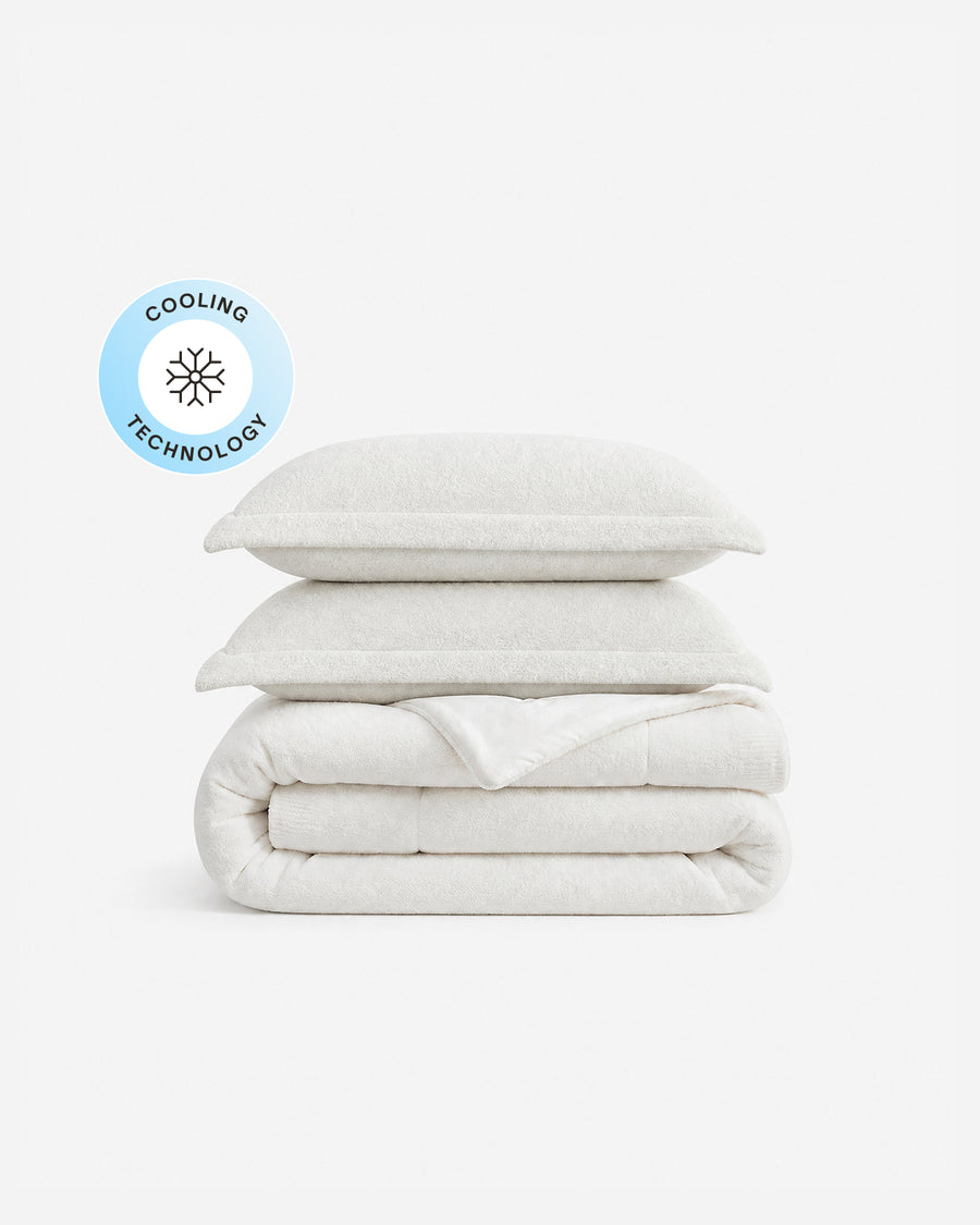 Cloud Cool Cooling Comforter Bundle Off White
