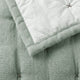 Cotton Mist Stitched Quilt Misty Blue - Off White
