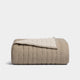 Cotton Mist Stitched Quilt Taupe - Off White