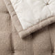 Cotton Mist Stitched Quilt Taupe - Off White