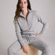 Cloud Jersey Unisex Quarter Zip Sweatshirt Grey Marl