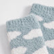 Snug Clouds Socks Misty Blue - Off White