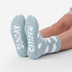 Snug Clouds Socks Misty Blue - Off White