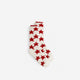 Sunday Citizen Coastal Americana Snug Socks in Red - Off White