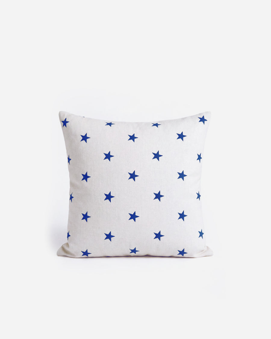 Sunday Citizen Coastal Americana Star Throw Pillow in Blue - Off White