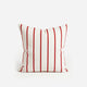 Sunday Citizen Coastal Americana Stripe Throw Pillow in Red - Off White