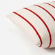 Sunday Citizen Coastal Americana Stripe Throw Pillow in Red - Off White