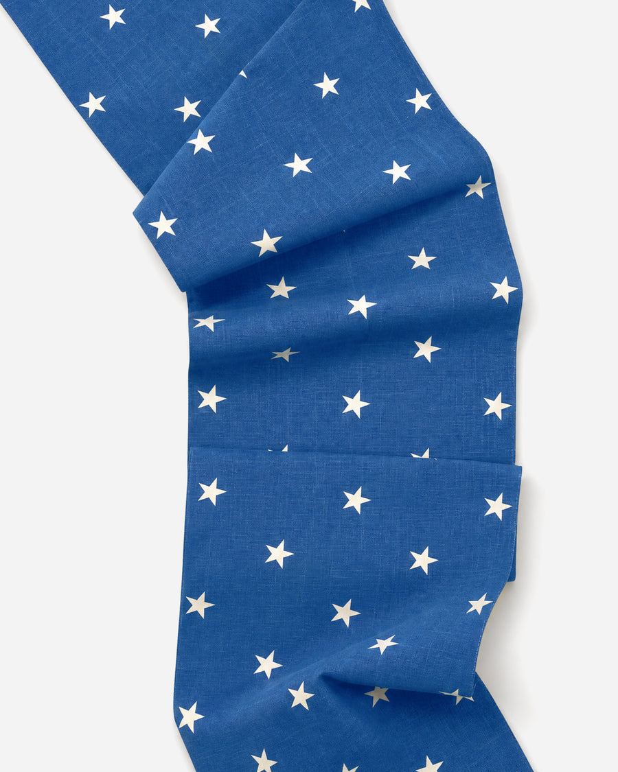 Sunday Citizen Coastal Americana Table Runner in Blue - White