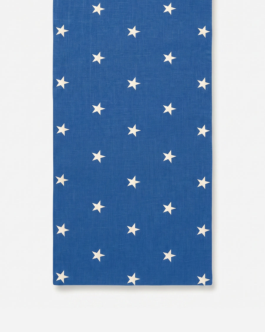 Sunday Citizen Coastal Americana Table Runner in Blue - White