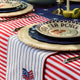 Sunday Citizen Coastal Americana Tablecloth in Red - Off White