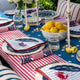 Sunday Citizen Coastal Americana Tablecloth in Red - Off White