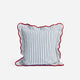 Sunday Citizen Coastal Americana Wavy Trim Throw Pillow in Blue - White