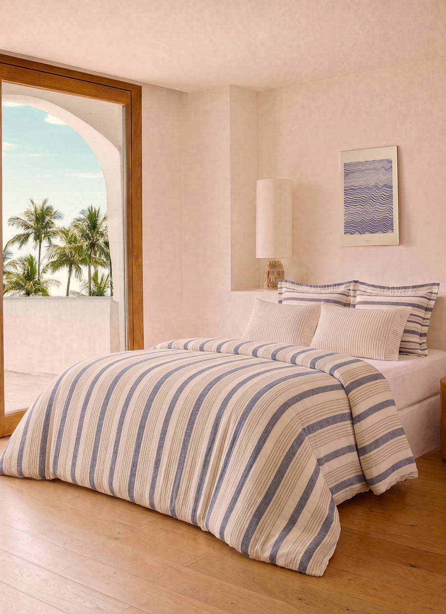 Coastal Cotton Mist Pillowcase Set Light Ochre - Off White