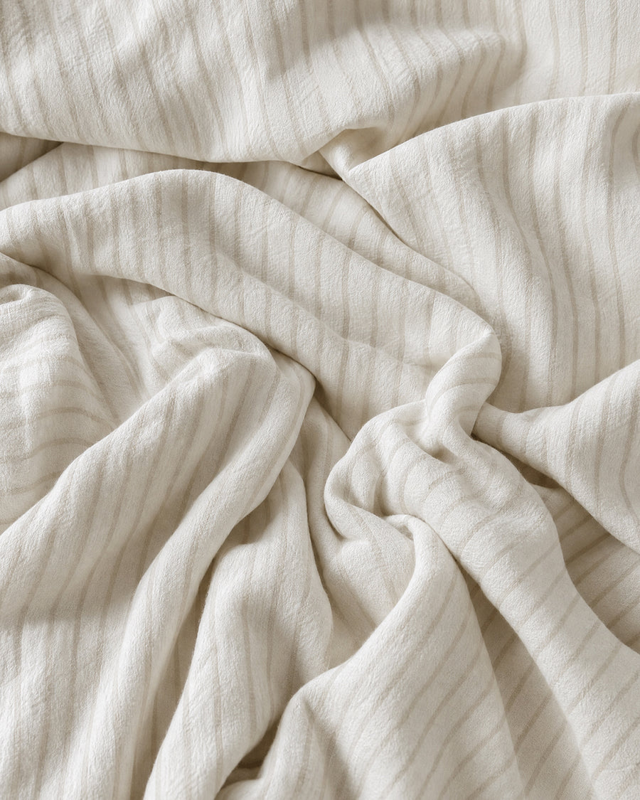 Coastal Cotton Mist Top Sheet Light Ochre - Off White