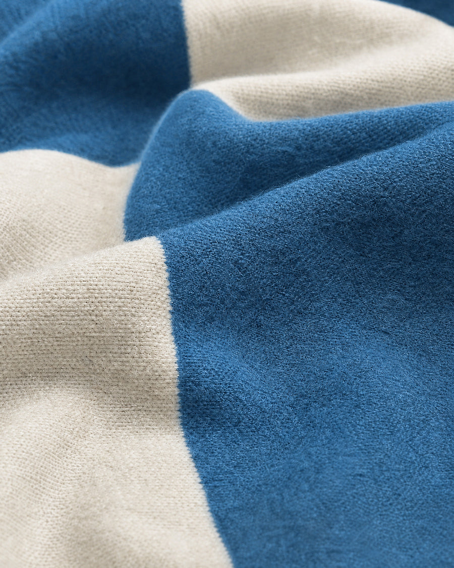 Portofino Cotton Modal Throw Taupe - Blue