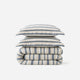Coastal Reversible Cotton Mist  Duvet Bundle Off White - Taupe - Blue