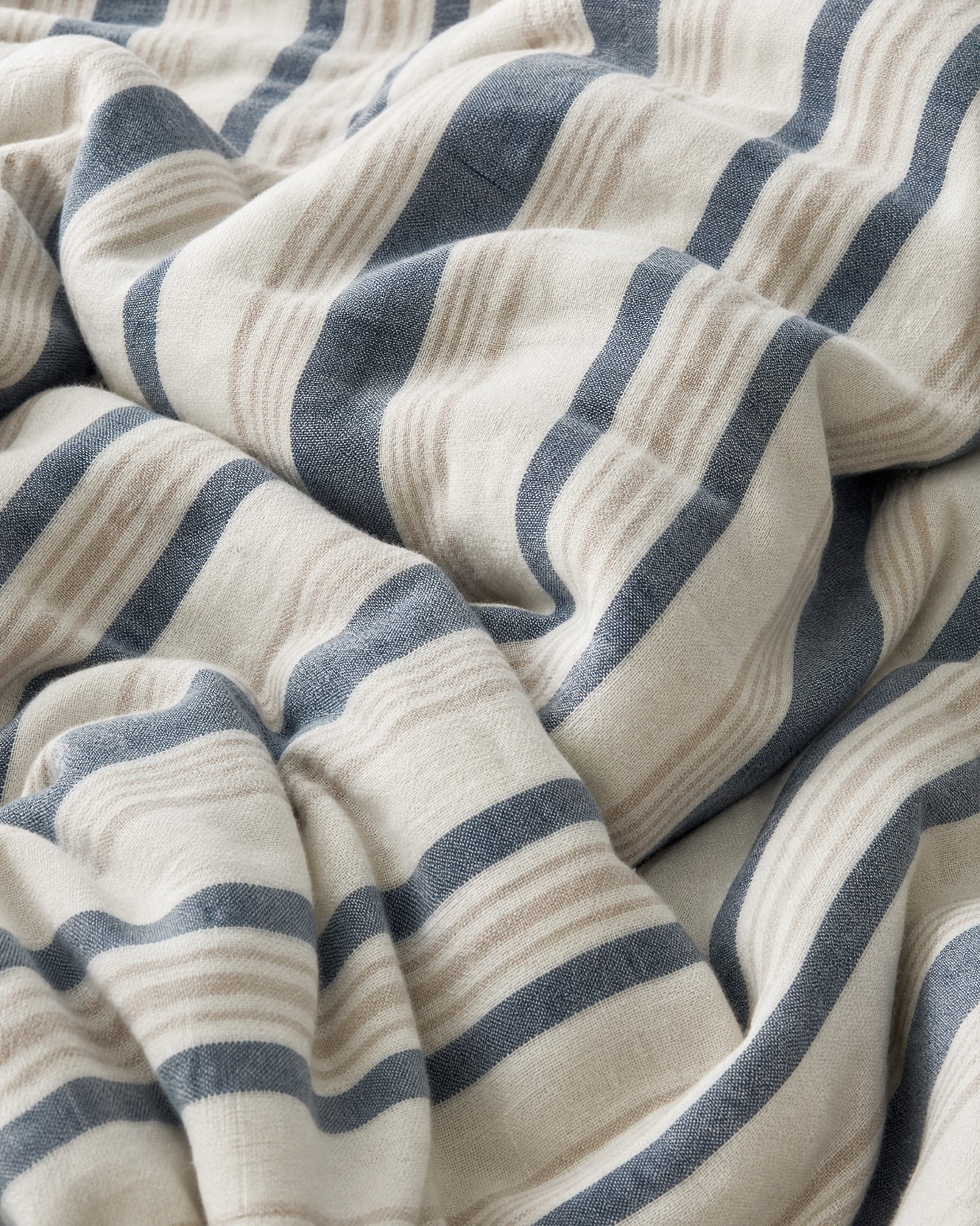 Coastal Reversible Cotton Mist Duvet Cover Light Ochre - Off White
