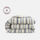 Coastal Reversible Cotton Mist  Duvet Bundle Off White - Taupe - Blue
