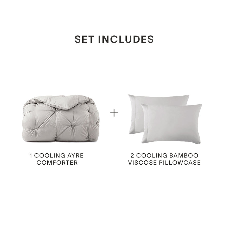 Cooling Ayre Comforter Bundle Grey