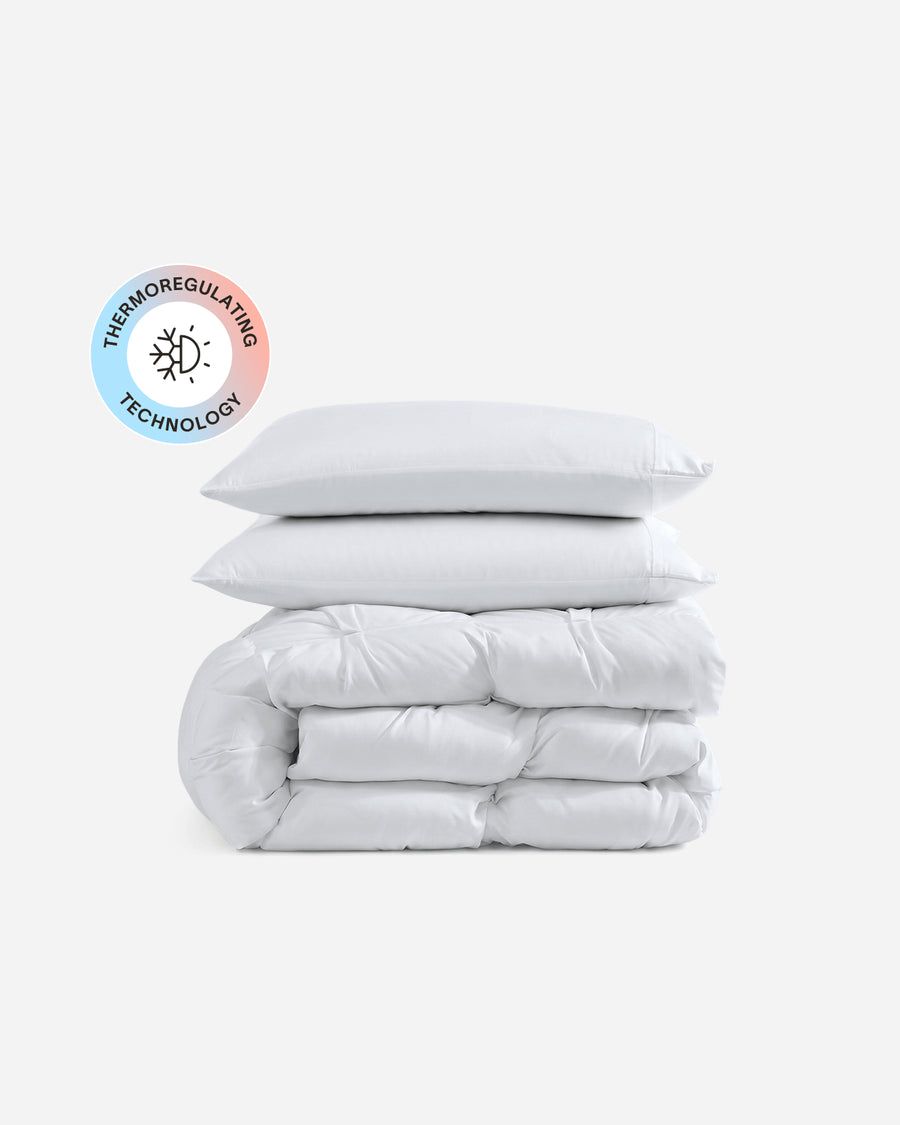 Cooling Ayre Comforter Bundle Clear White