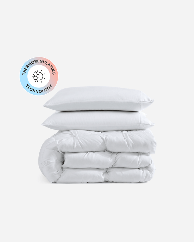 Cooling Ayre Comforter Bundle Clear White