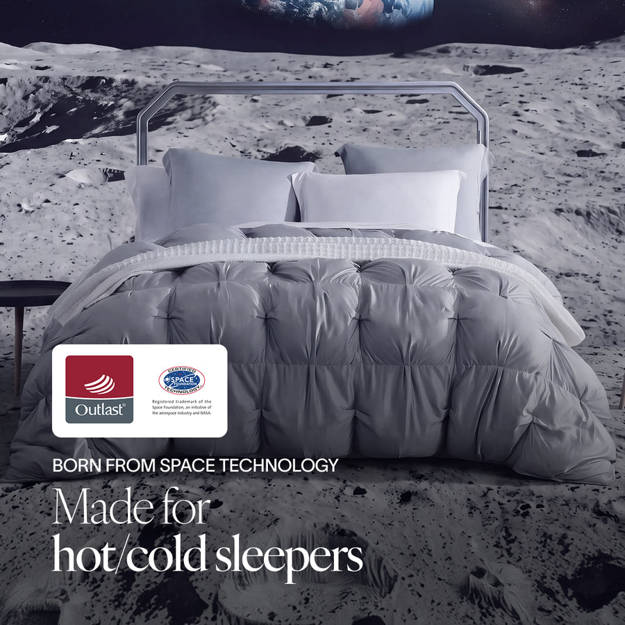 Cooling Bamboo Viscose Bubble Comforter Grey