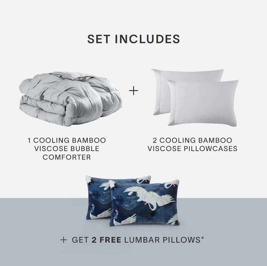 Cooling Bamboo Viscose Comforter Bundle