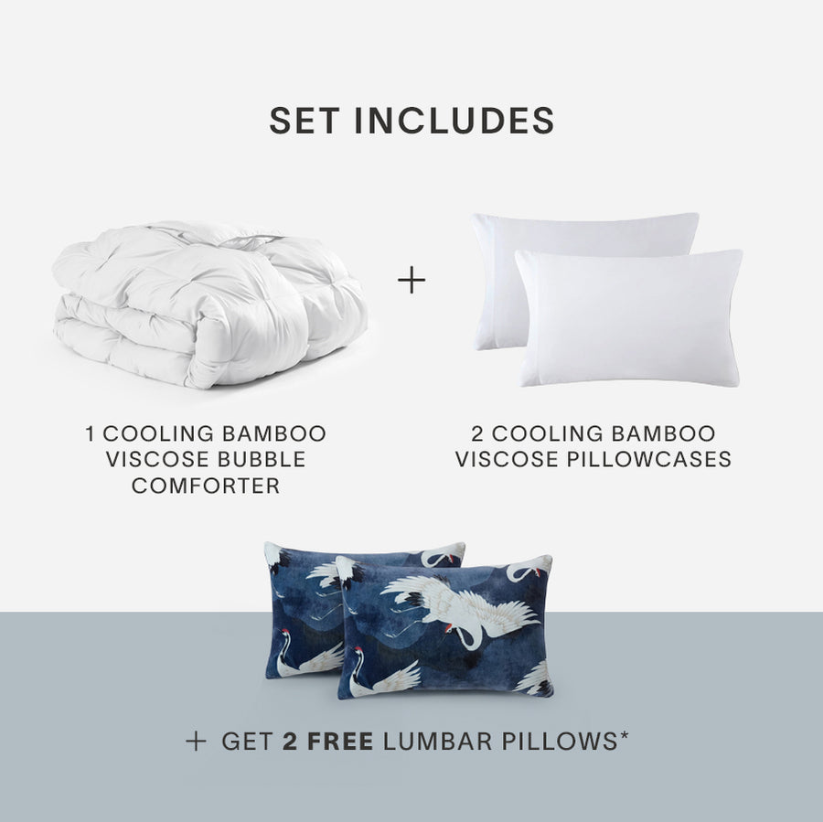 Cooling Bamboo Viscose Comforter Bundle